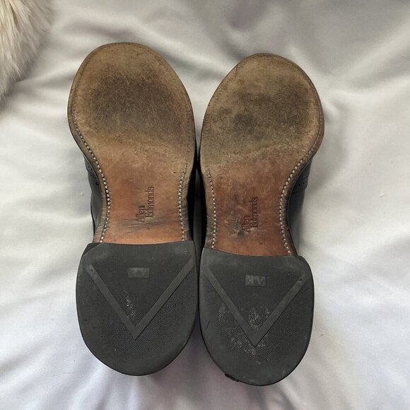 Allen Edmonds 10.5 W Bridgeton Black Leather Fringe Tassels Slip On Loafers USA - Picture 8 of 13